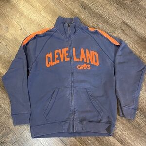 Cleveland Cavaliers Zip-Up Sweatshirt XL-Embroidered-100% Cotton Banner 47
